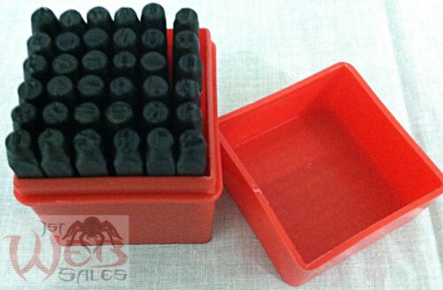 36pc Number And Letter Punch Set 1/8" Hardened Steel Metal Die Jewelers W/case
